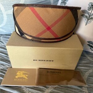 Burberry Beige and Red Plaid Glasses Case